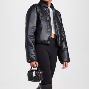 NWT The Kiki Vegan Leather Bomber Jacket